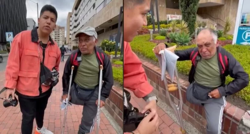 Video viral: Sebastián Moreno, un fotógrafo que hace videos para TikTok, sorprendió con un obsequio a un vendedor ambulante que trabaja en el norte de Bogotá.