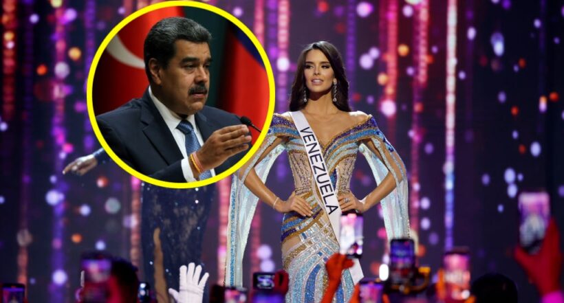 Nicolás Maduro y Amanda Dudamel, miss Venezuela en Miss Universo 2023.