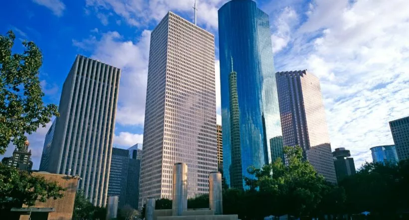 Foto de Houston, Texas, a propósito de caída de arrendamientos en EE. UU.