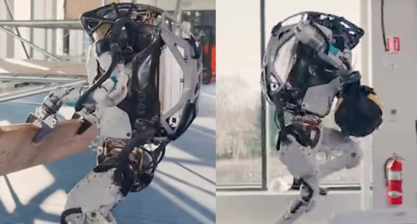 Foto de robot humanoide Atlas, hecho en Estados Unidos por Boston Dynamics