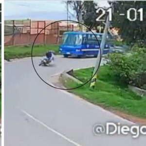 Accidente de tránsito Bogotá: moto se estrelló contra SITP en Ciudad Bolívar