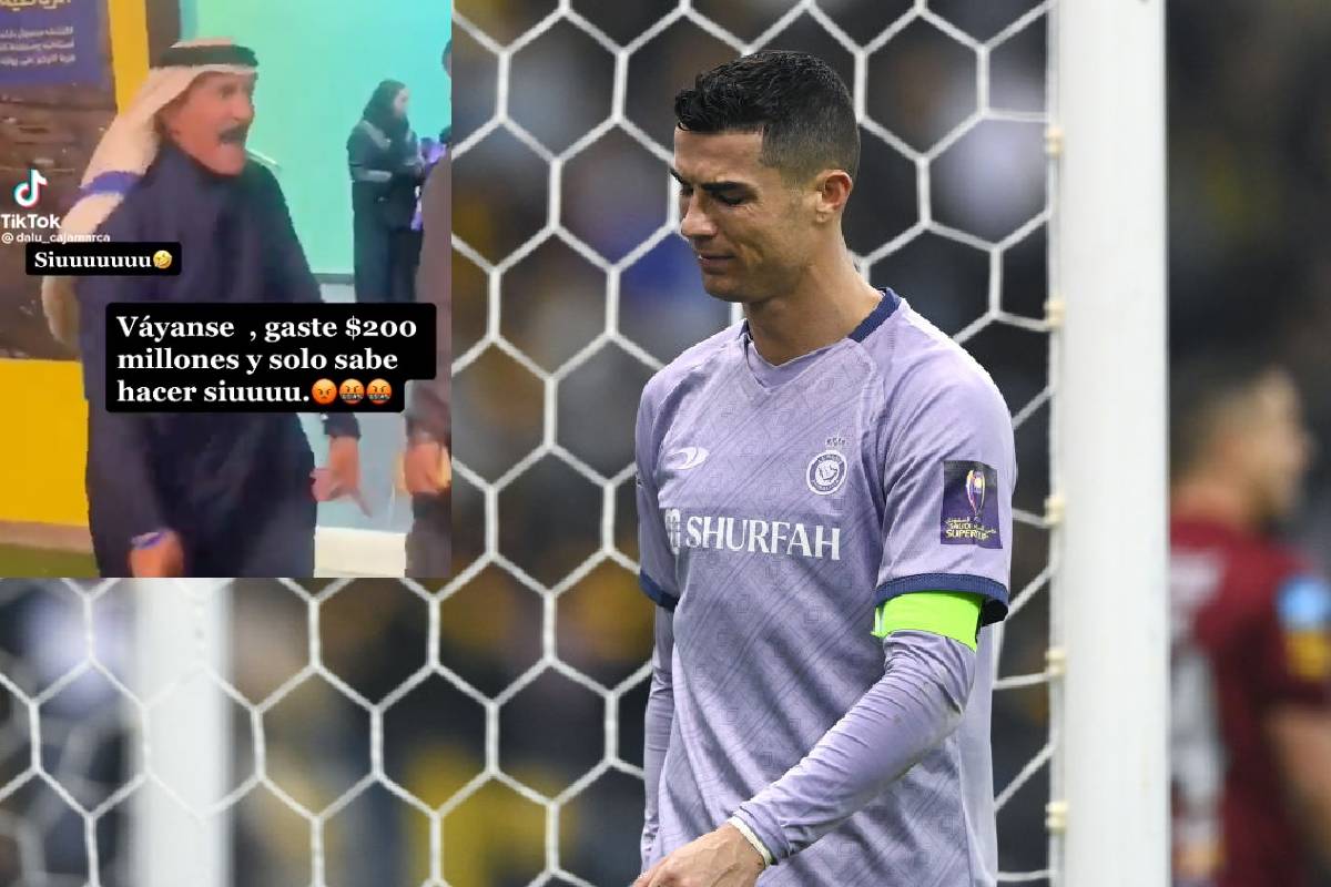Foto de Cristiano Ronaldo a propósito de supuesto jeque imitándolo furioso