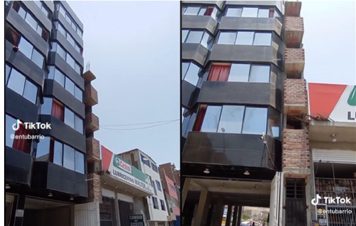 La construcción de un edificio en Lima podría ser considerado el más delgado