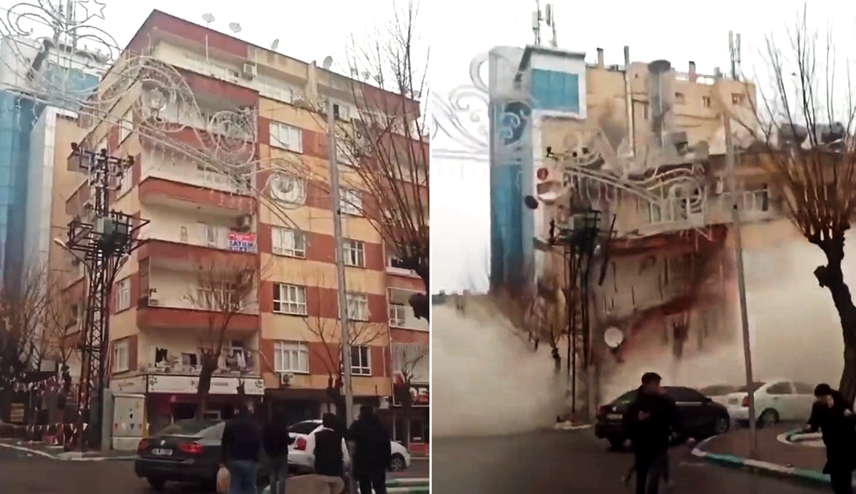Terremoto hoy en Turquía: edificio cae en Sanliurfa