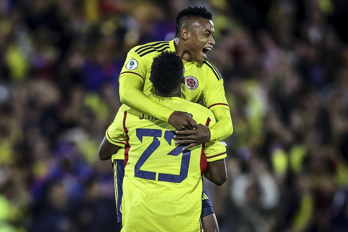 Colombianos celebran autogol que le dio la victoria a Colombia este lunes 6 de febrero contra Ecuador.