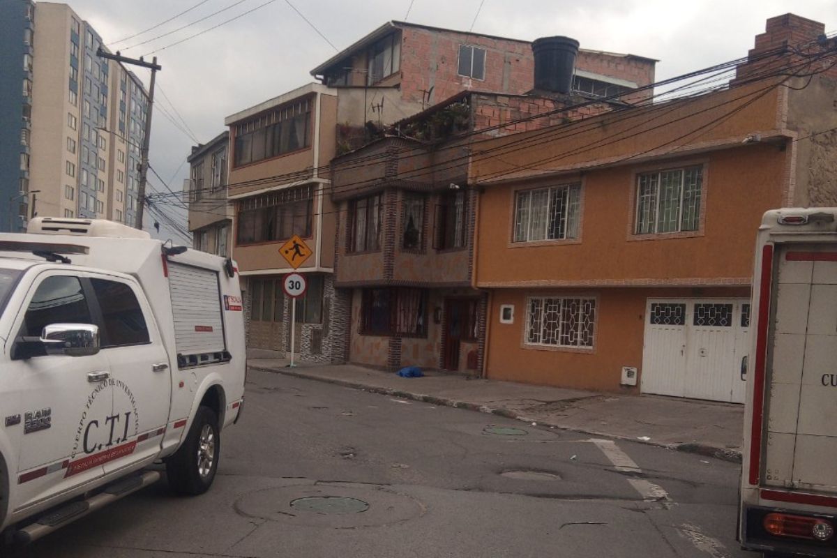 Foto de sitio en el que ocurrió asesinato en Fontibón, en Bogotá. Identificaron al atacante