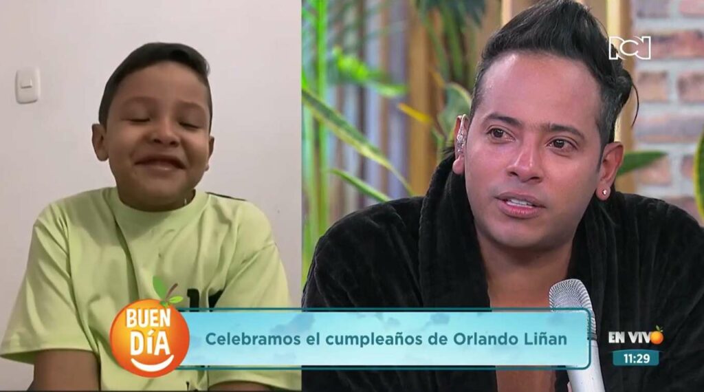 Orlando Liñán y su hijo, en vivo/ Captura de pantalla ''Buen día, Colombia' 14 de junio 2023