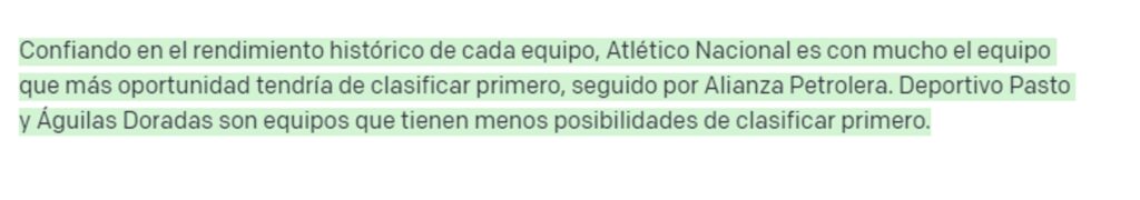 Respuesta Inteligencia artificial.