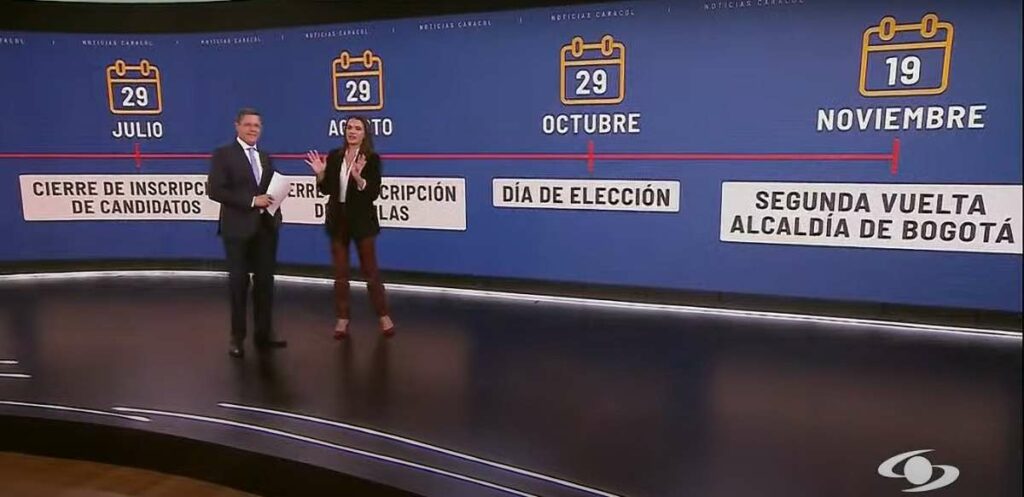 Segunda vuelta para elecciones de alcaldía de Bogotá en imagen de Noticias Caracol