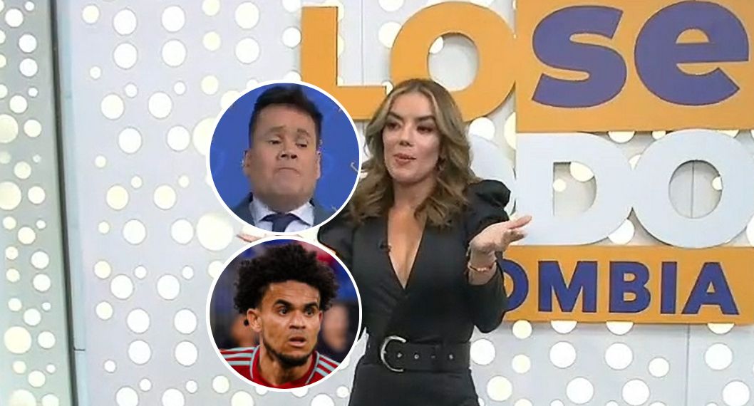 Fotos de Elianis Garrido, Ariel Osorio y Luis Díaz, en nota de que la presentadora en Lo sé todo se confesó sobre el jugador en vivo y hubo molestia.