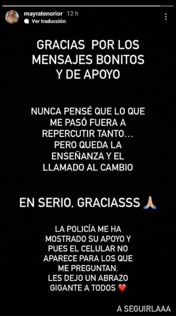 Qué dijo periodista de Citytv sobre celular robado por hinchas de Millonarios/ Instagram @mayratenorior