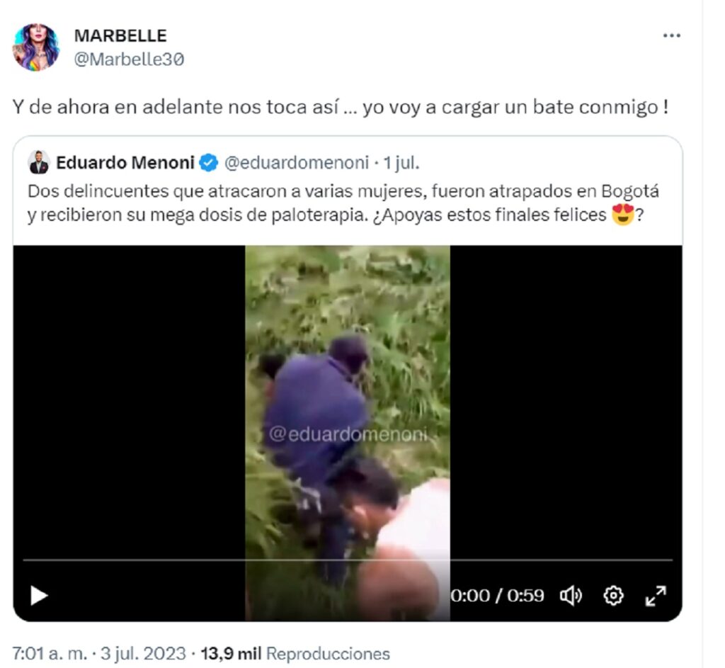 Captura de pantalla de Twitter