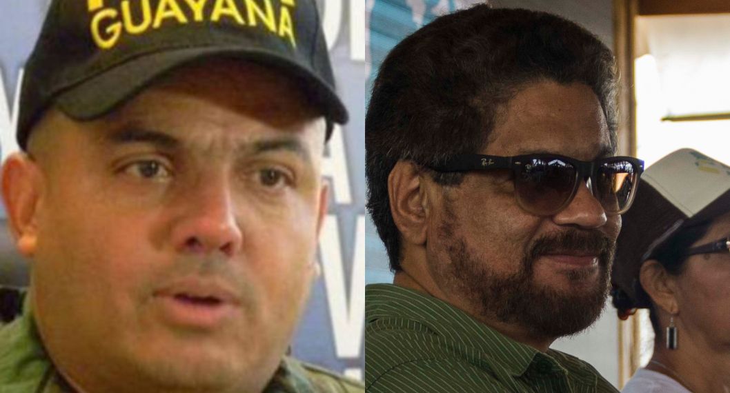 El general retirado de Venezuela, Clíver Alcalá, e Iván Márquez, excomandante de las Farc al que le habría entregado armas desde Venezuela