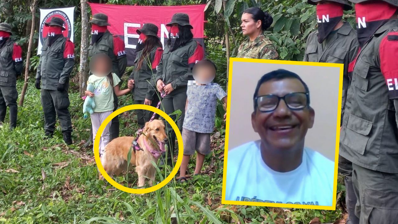 Mascota de Sargento del Ejercito liberada con sus hijos | Curiosidad en liberación de  Karina Ramírez, liberada por el Eln en Arauca | Mascota de Sargento