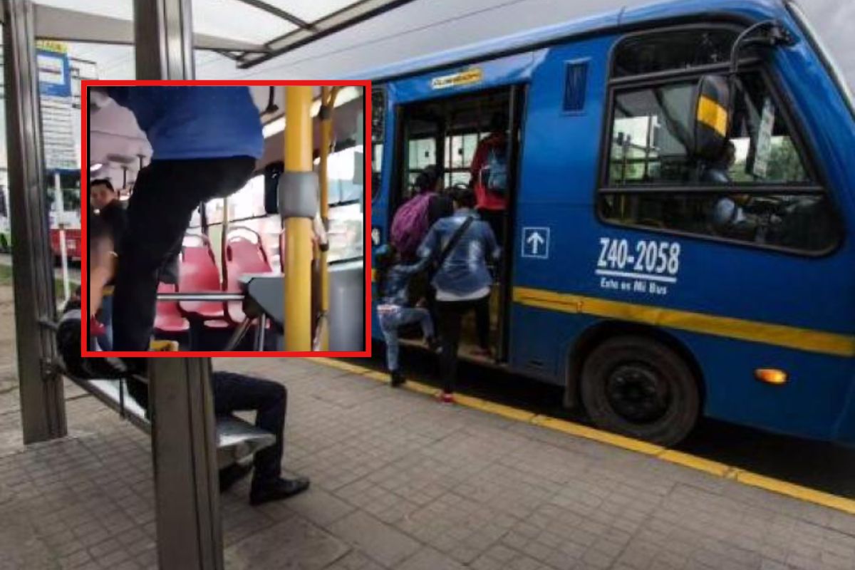 Nuevo video de colados en Bogotá. Las personas saltaron el torniquete y llenaron bus del SITP. Como si fuera poco insultaron al conductor. 