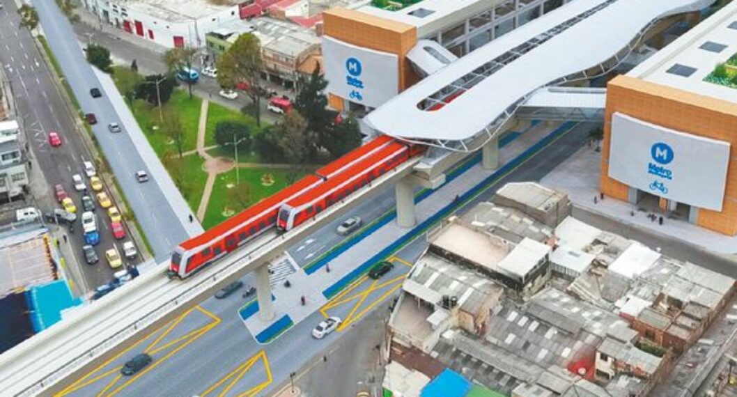 Render de la primera línea del metro de Bogotá, cuya construcción no está clara en costos, según el ministro de Hacienda