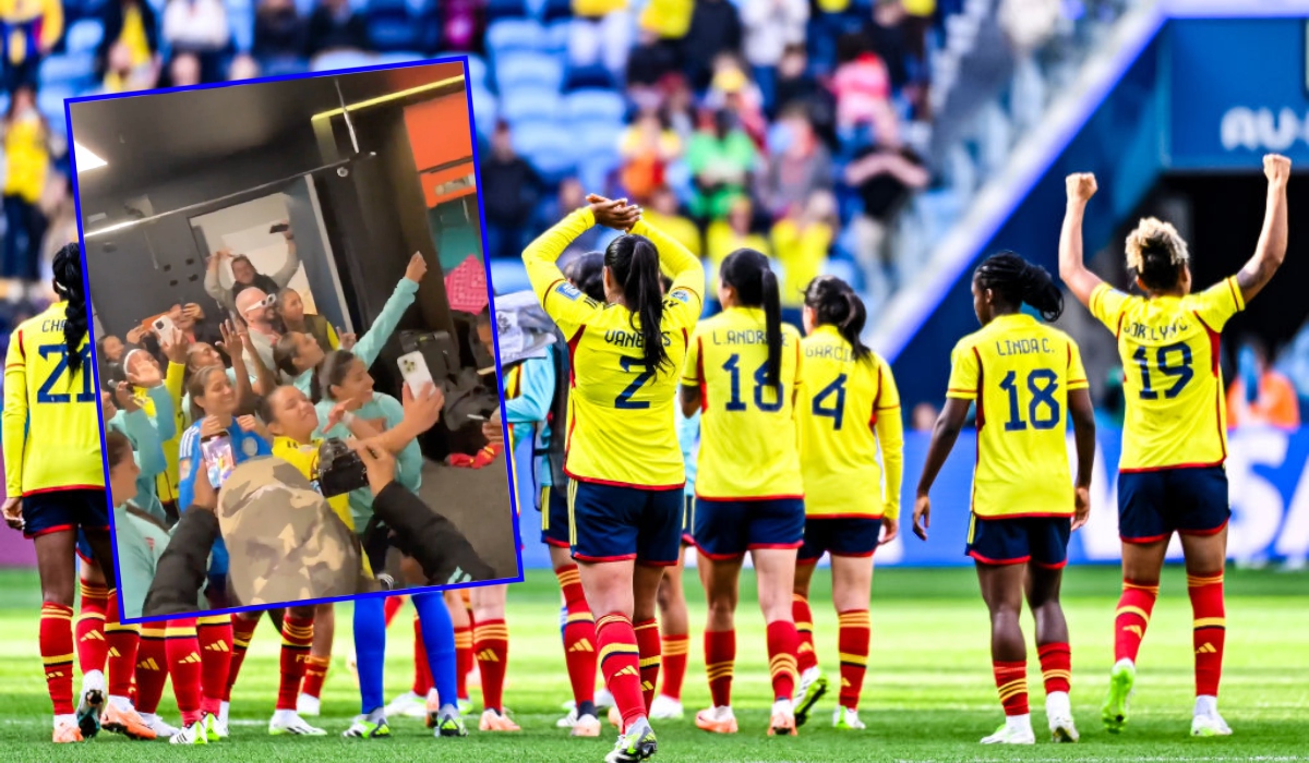 Colombia armó 'fiesta' en camerino luego de victoria en Mundial; hubo un invitado de lujo