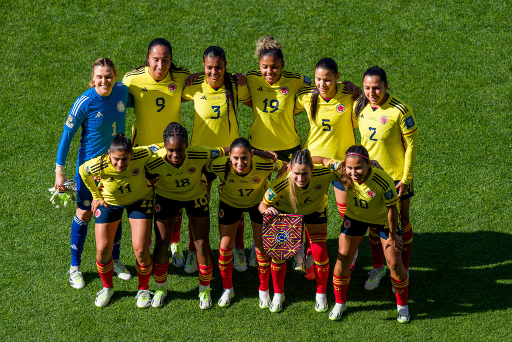 Selección Colombia femenina en su estreno en el Mundial de Australia y Nueva Zelanda, donde ganaron 2-0 a Corea del Sur