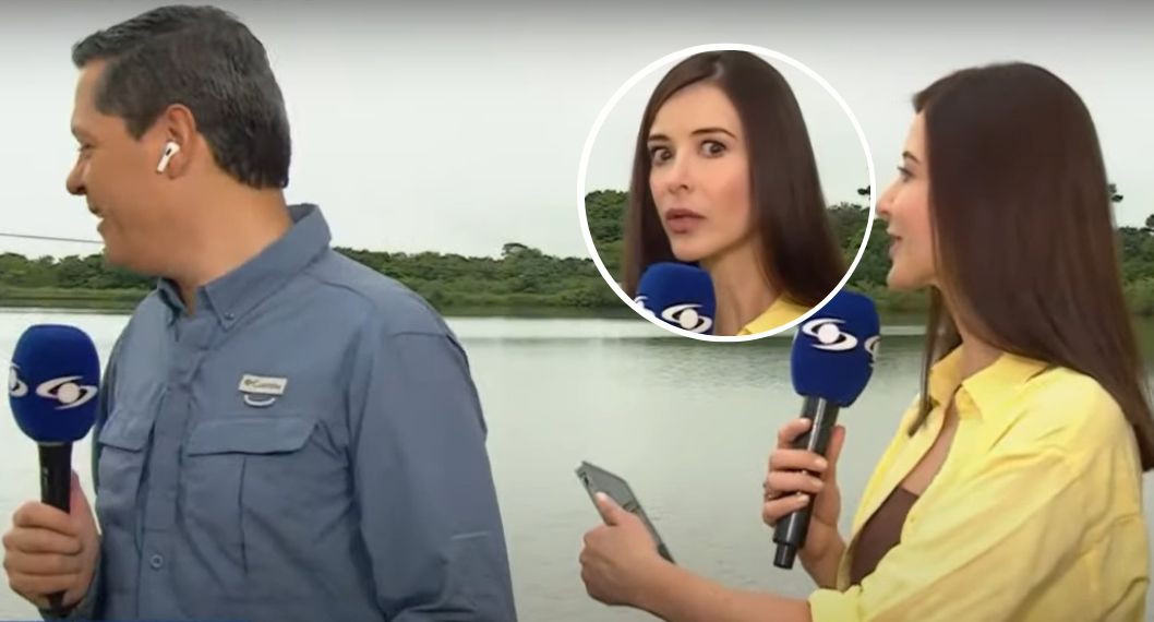 Fotos de Alejandra Giraldo, en nota de que la presentadora en Noticias Caracol se sorprendió en vivo por sonidos (video)
