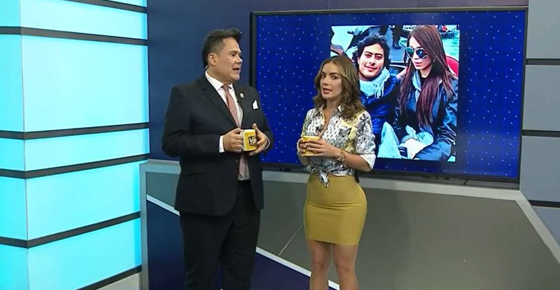 Foto de Ariel Osorio y Elianis Garrido, en nota de que Lo sé todo (Canal 1), sin Mafe Romero, tuvo a exreina colombiana de presentadora