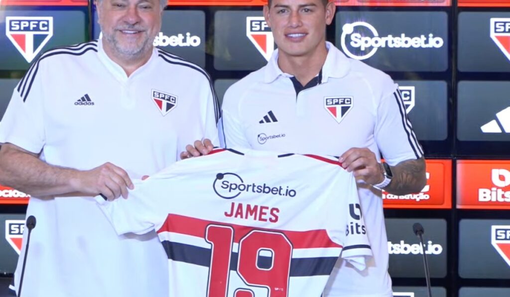 James Rodríguez tendrá el número '19' en Sao Paulo'/Foto: Sao Paulo.