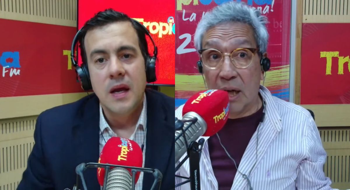 Rodrigo Lara, candidato a la Alcaldía de Bogotá y el locutor Jairo Pulgarín, de Tropicana, se agarraron en vivo y mencionaron hasta líos personales.