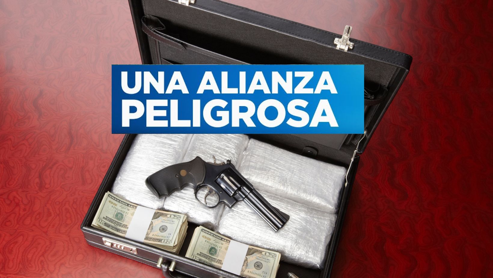 Arma y maleta de droga. En relación con el 'Cartel de Sinaloa' y las disidencias Farc.