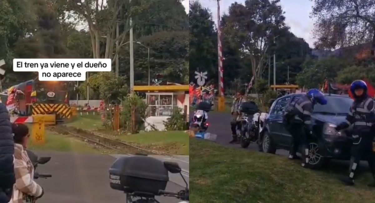 Tren de la Sabana casi destruye carro en el Parque Simón Bolívar de Bogotá porque lo dejó mal parqueado y video se hizo viral en TikTok.