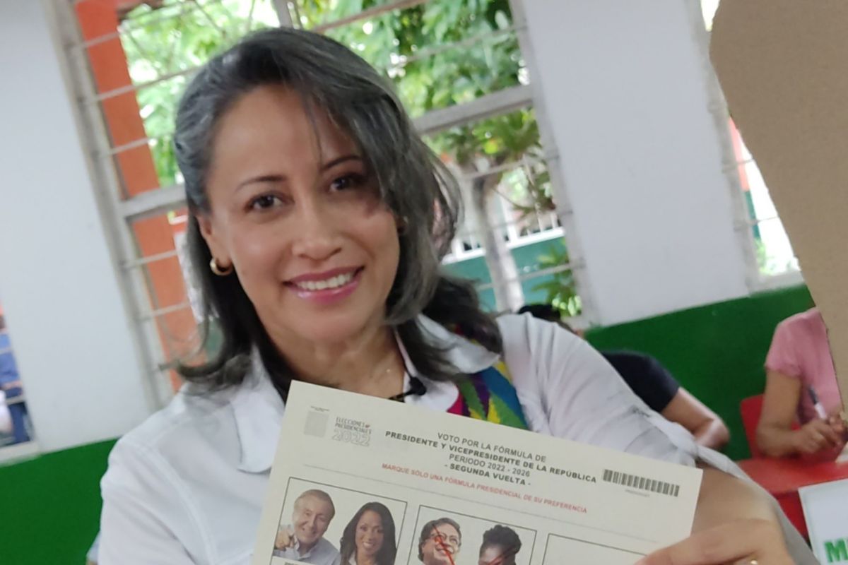 Sonia Bernal, directora de campaña de Gustavo Petro en Casanera, quien desmintió informe de Caracol.
