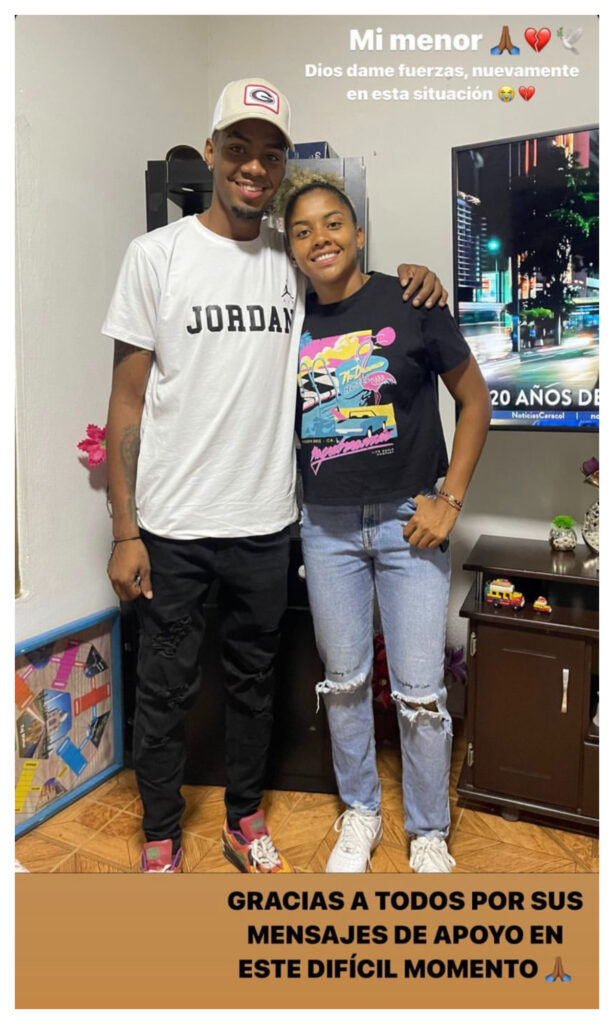 Jorelyn Carabalí se pronunció por asesinato de su hermano/Foto: Instagram @jorelyn_j16