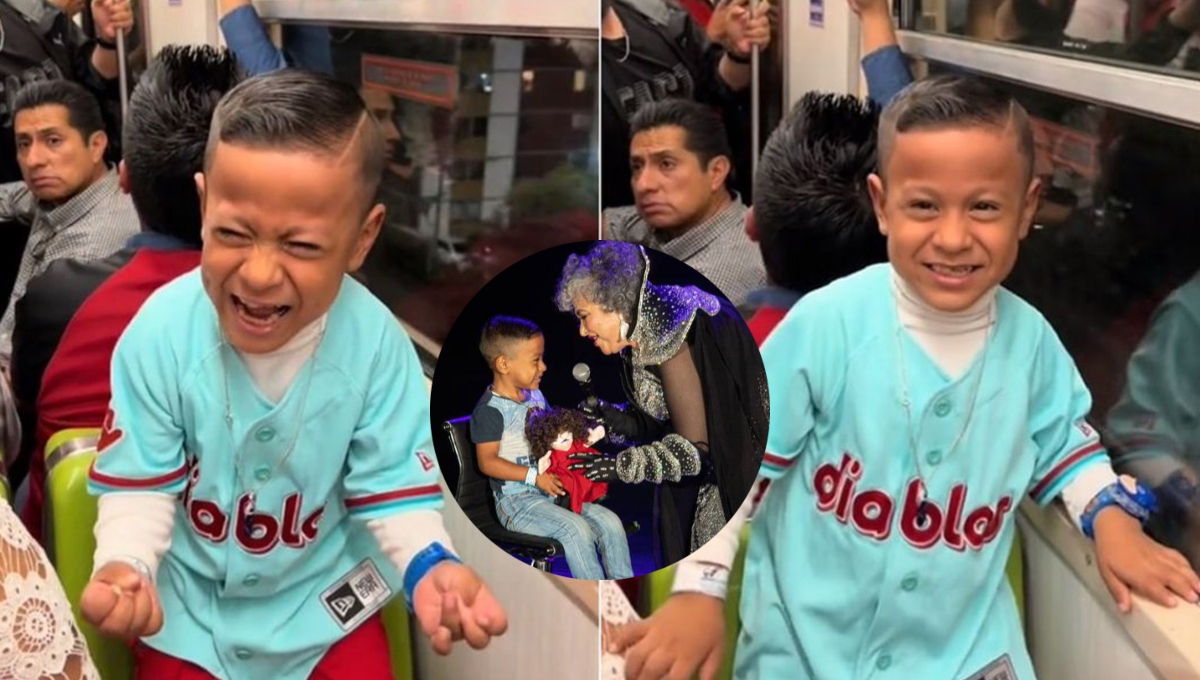 Niño que cantó junto a Amanda Miguel fue visto cantando en el metro de la Cdmx
