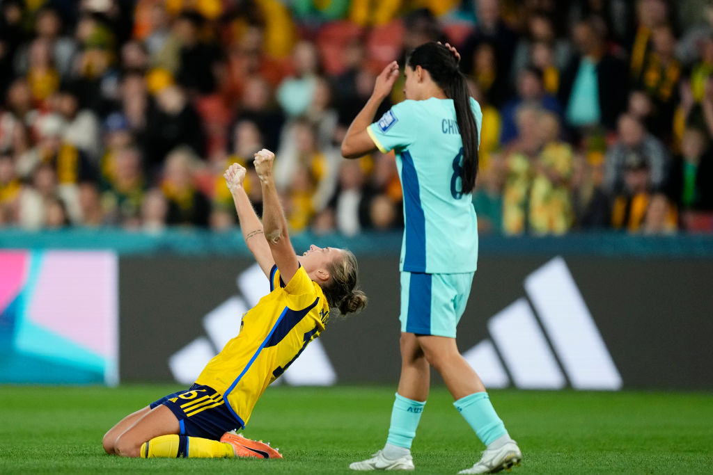 Suecia celebra bronce en Mundial Femenino 2023, contra Australia.