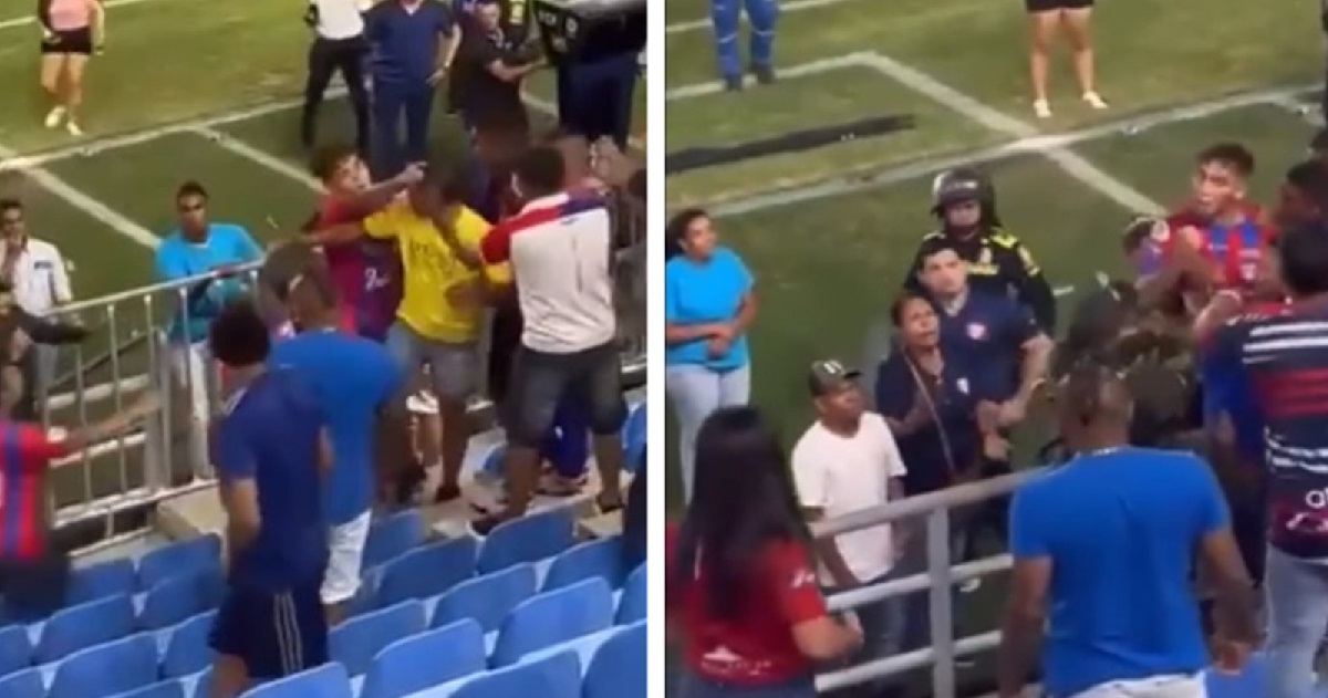 'Caballo' Márquez, desbocado, saltó valla y armó pelea en gradas del estadio de Santa Marta.
