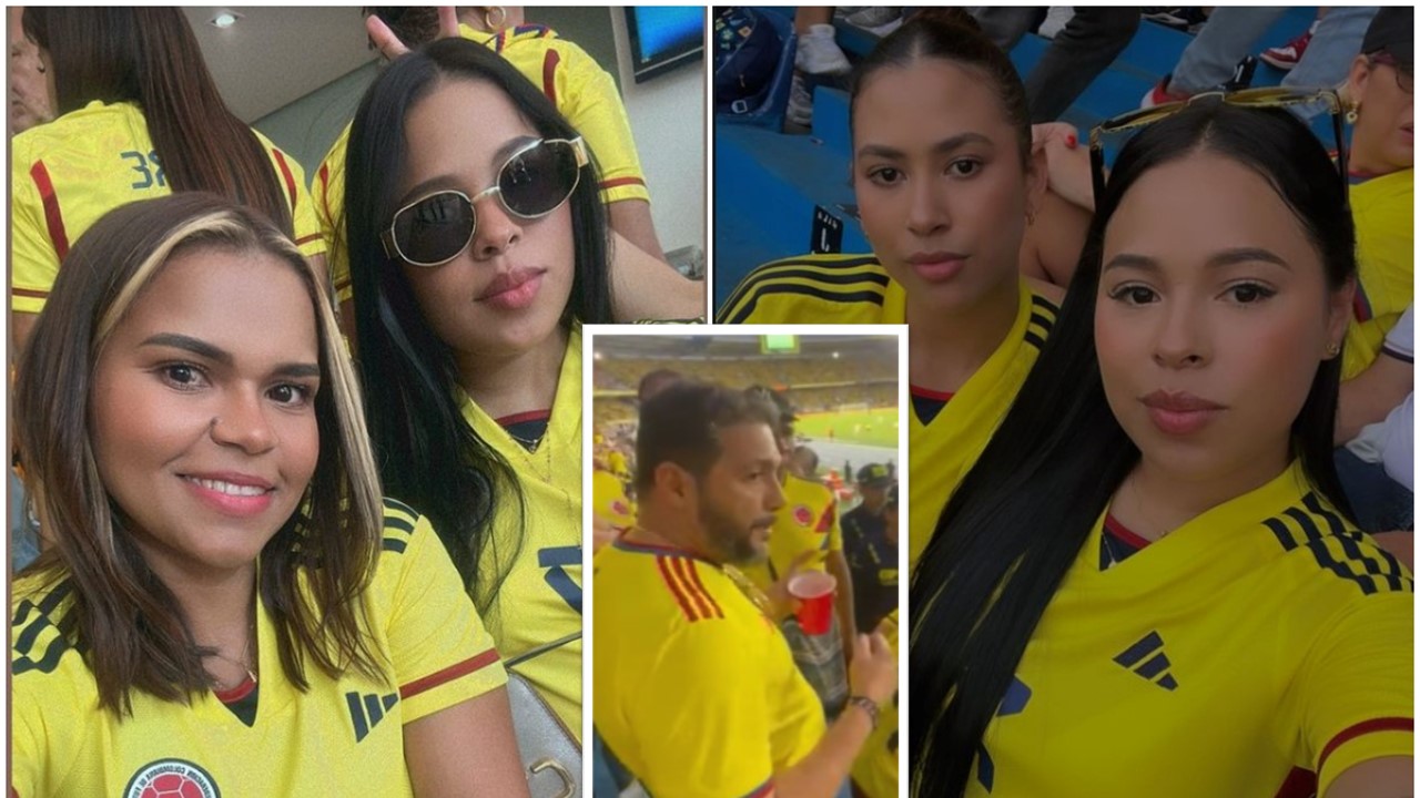 Esposa de Luis Díaz y más mujeres que pararon a Agmeth Escaf en el partido Colombia vs. Venezuela.