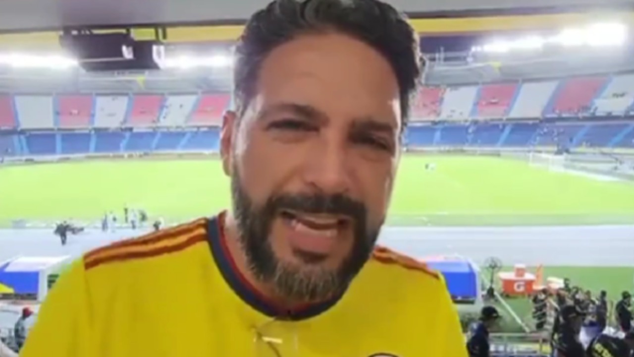 Agmeth Escaf reacciona después de ser sacado de partido Colombia vs. Venezuela