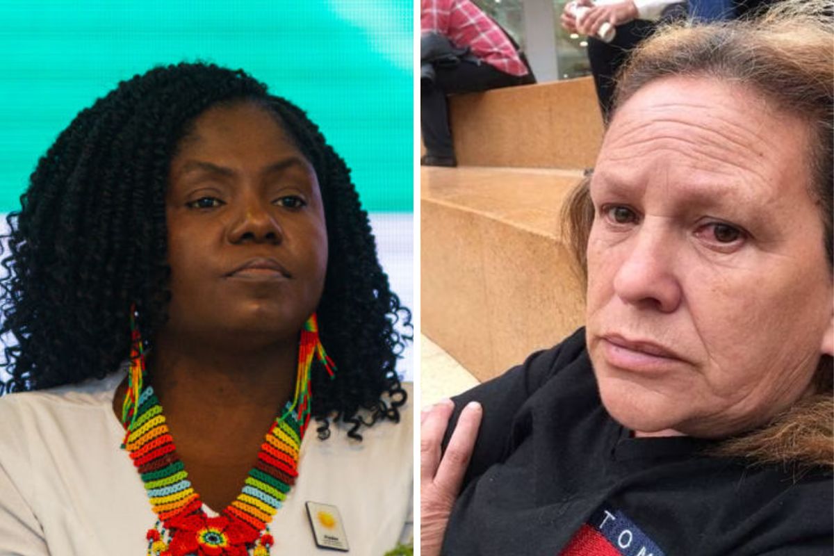 Francia Márquez y Luz Fabiola Rubiano, que fue condenada por insultos racistas a la vicepresidenta.