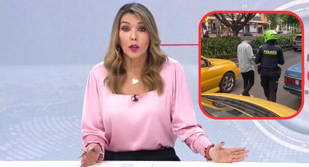 La periodista Mónica Rodríguez se vio involucrada en un accidente de tránsito en Bogotá. Un conductor borracho estrelló taxi en el que iba.