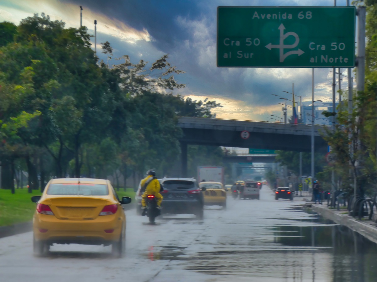 Imagen de las lluvias en Bogotá.
