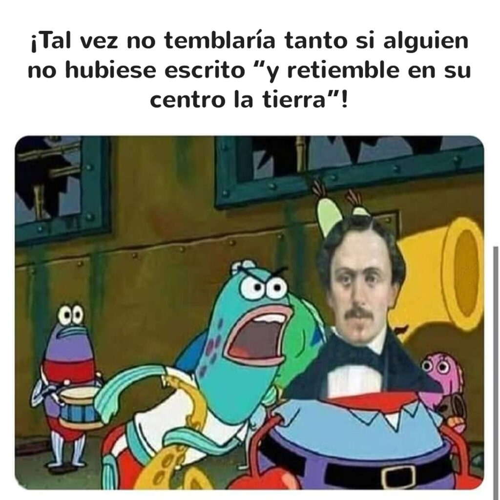 Meme que toma al Himno Nacional