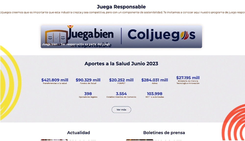 Conoce el sitio oficial de Coljuegos