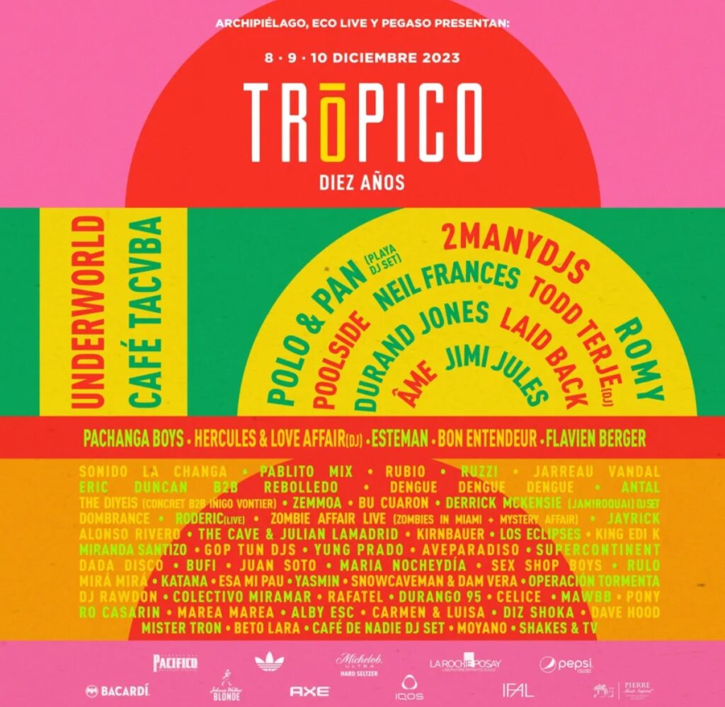 Cartelera Festival Trópico 2023.