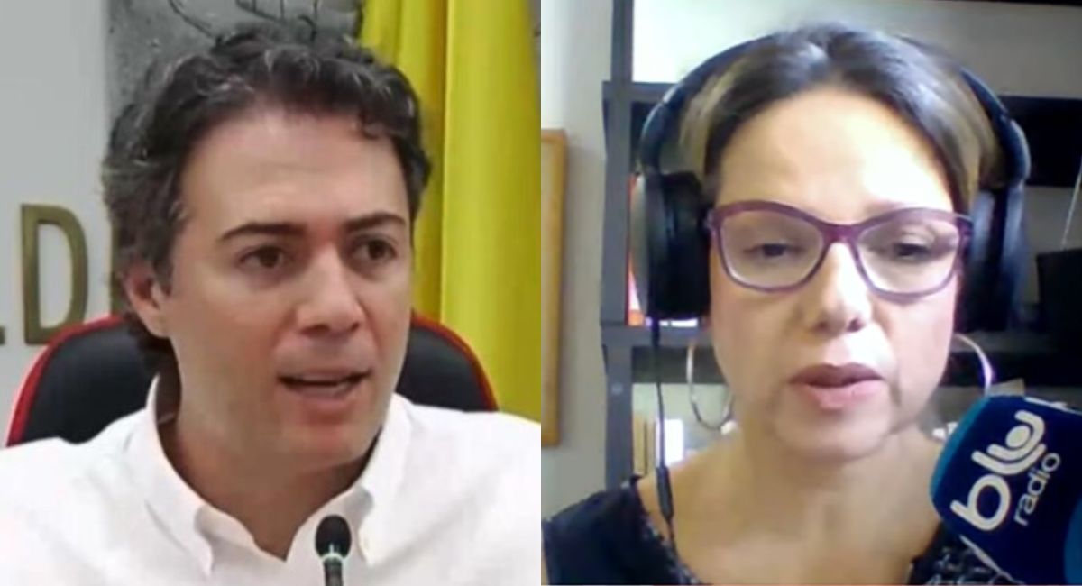 Daniel Quintero, alcalde de Medellín, se agarró con la periodista Ana Cristina Restrepo en Blu Radio por denuncias sobre cartel de contratación.