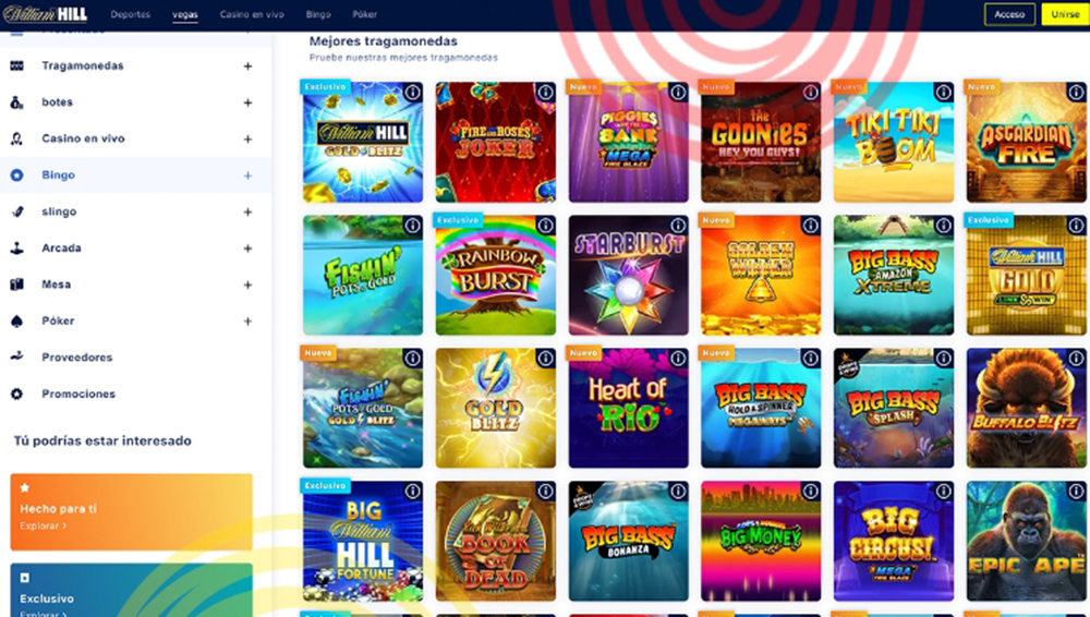 Conoce el catálogo de juegos de William Hill Colombia