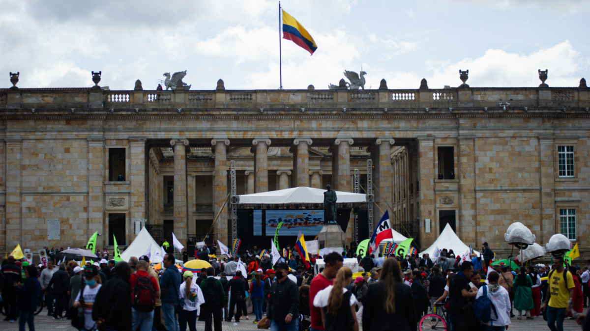 Tarima y sonido en Plaza de Bolívar para marchas de miércoles 27 de septiembre costarán más de $ 263 millones.