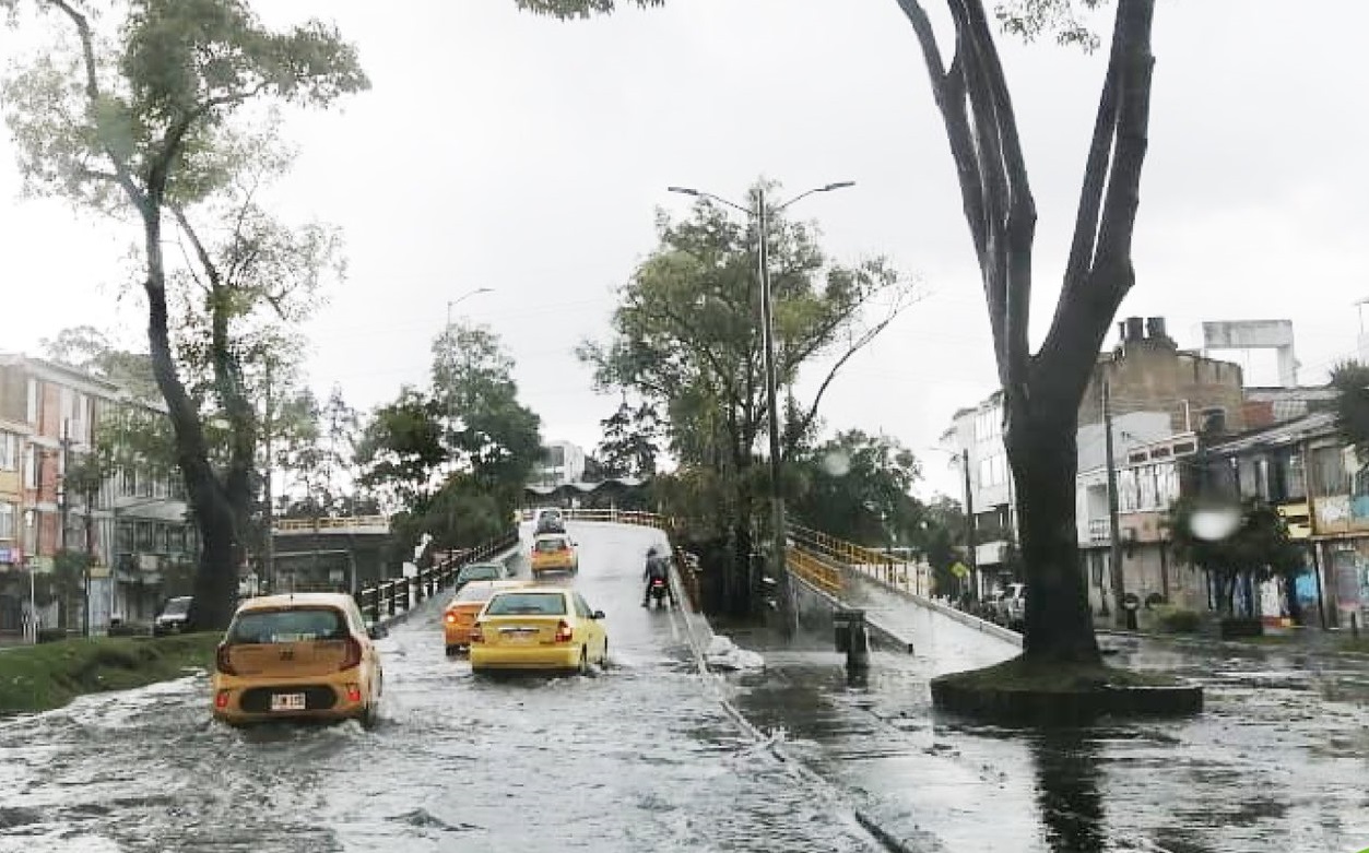 Inundación en Bogotá por fuertes lluvias en septiembre de 2023.