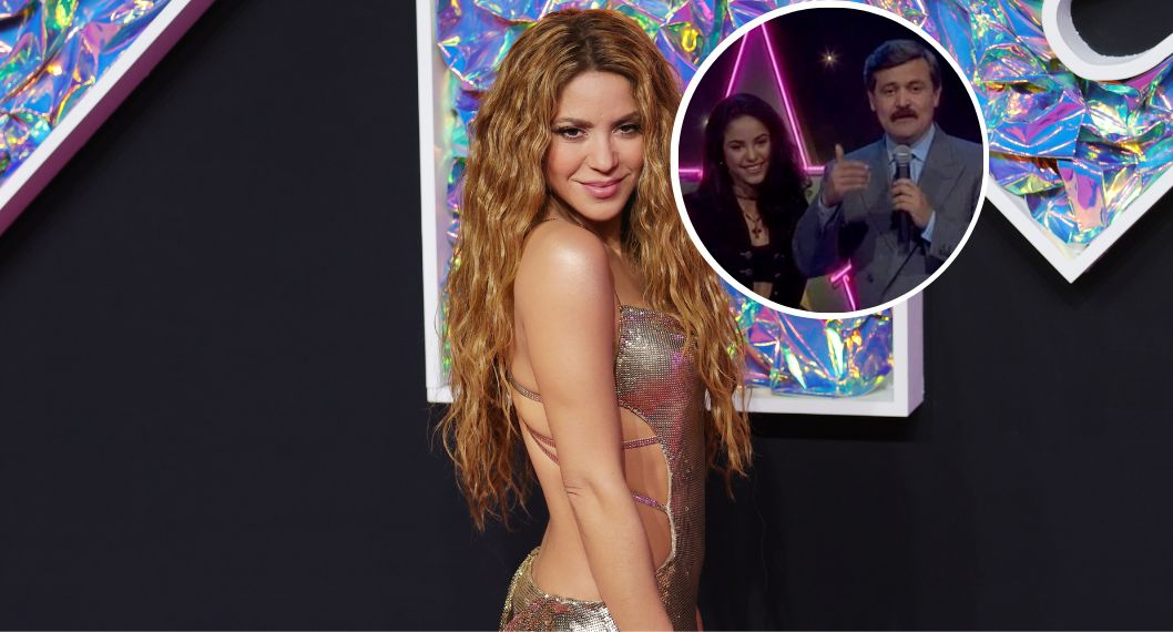 Fotos de Shakira y Jorge Barón, en nota de que el presentador evocó a la cantante en 1995, en piscina y con álbum más decisivo de ella.