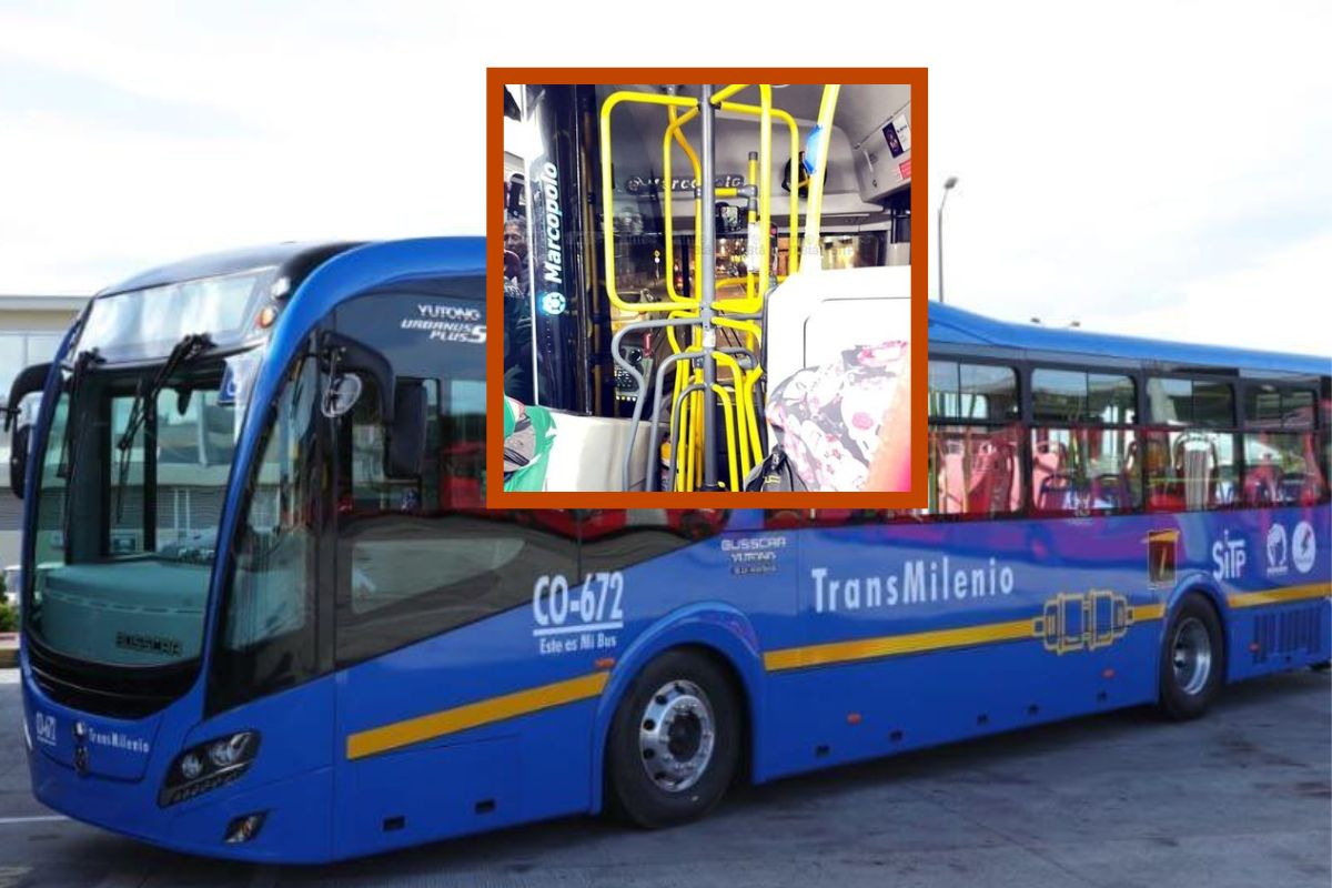Usuarios de buses del SITP, indignados por nuevos torniquetes instalados en los buses que funcionan en Bogotá para frenar a los colados del sistema. 