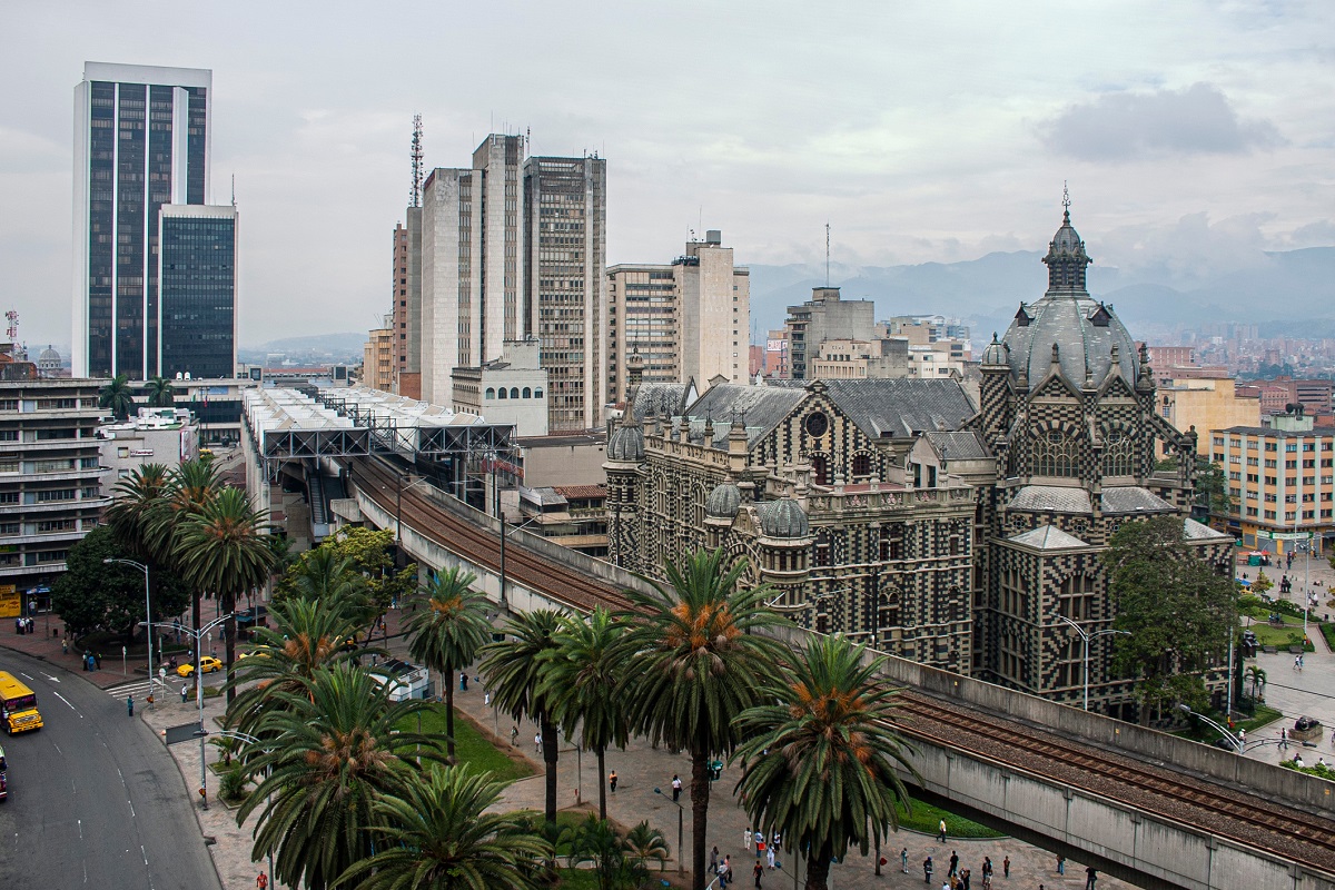 Imagen panorámica de Medellín. 