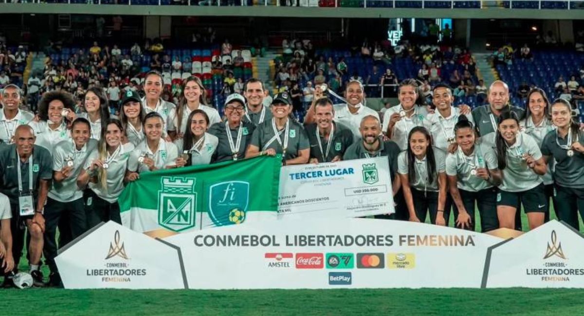 Atlético Nacional Femenino quedó tercero en la Copa Libertadores 2023 que se disputó en Cali. Las verdolagas le ganaron a Internacional 3-2.
