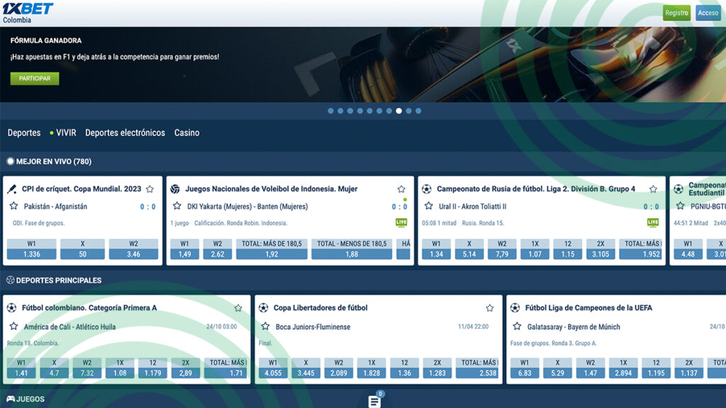 Disfruta de las mejores cuotas del país con 1xBet
